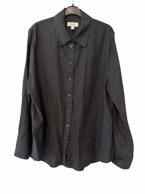 COS Black ALine Button-Up Shirt